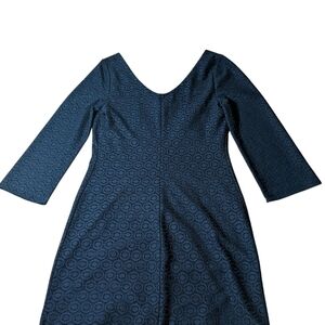 Elegant Blue Patterned Dress